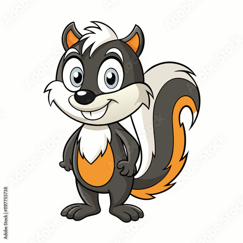 funny cartoon skunk