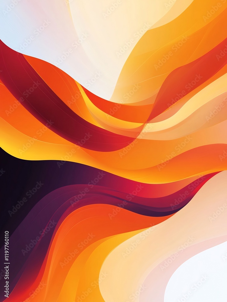 Fototapeta premium Abstract Warm Hues Flowing Dynamically. AI Generated