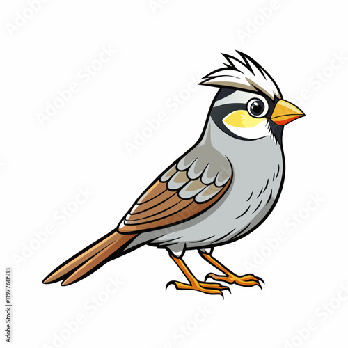 crowned crowned sparrow bird 