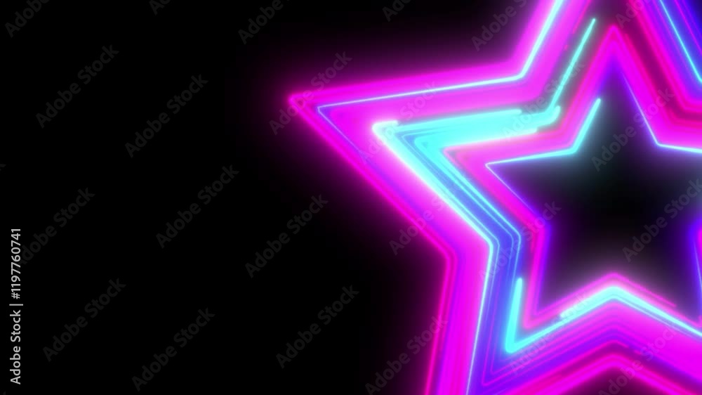 Abstract background colorful star glowing neon lights Abstract background colorful star glowing neon lights