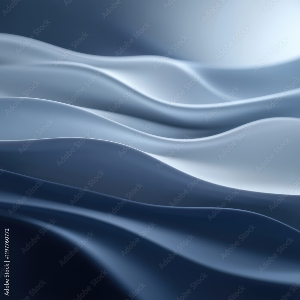 Naklejka premium Smooth Flowing Waves in Soft Tones