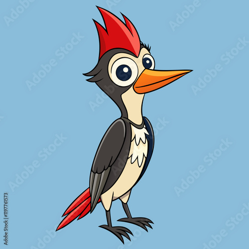 woodpecker cartoon vector