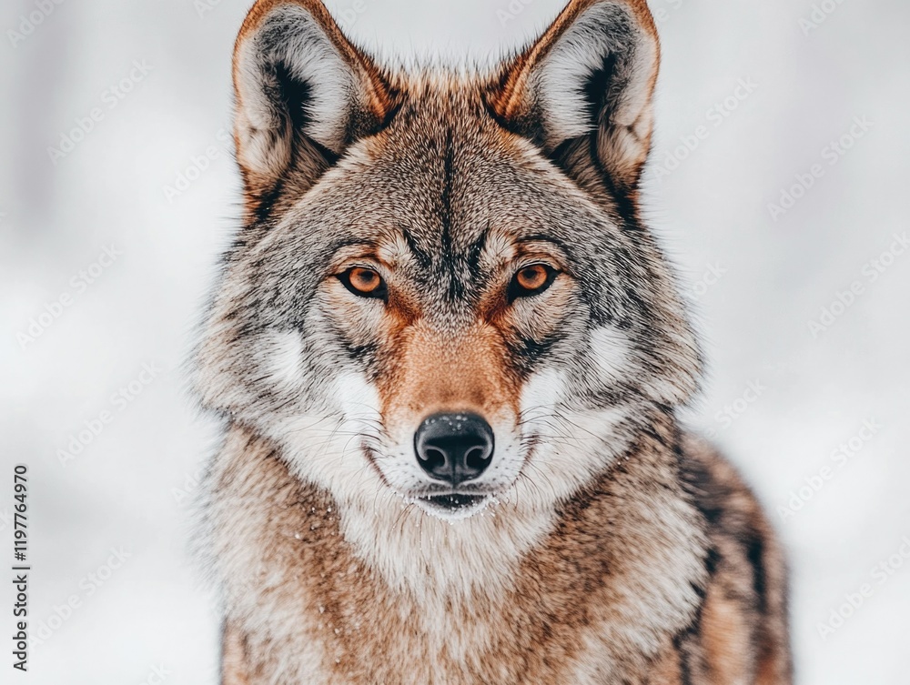 Fototapeta premium Majestic Canine: A Wolf's Portrait