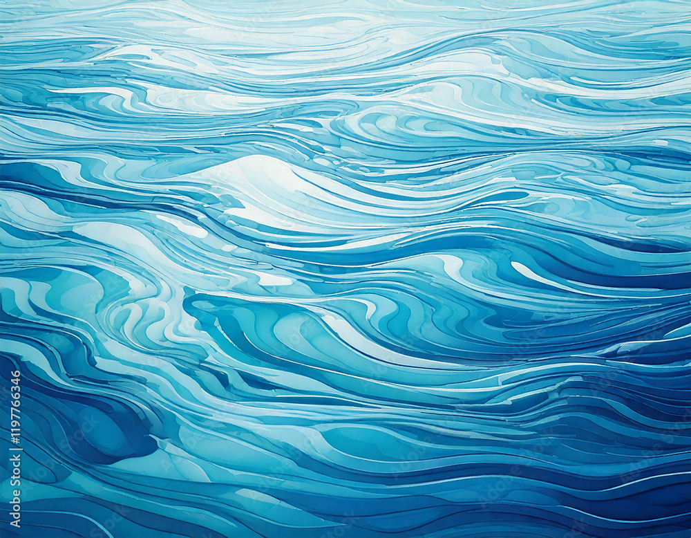 Serene water ripple effect tranquil aquatic environment soft blue and white background fluid motion peaceful relaxation concept