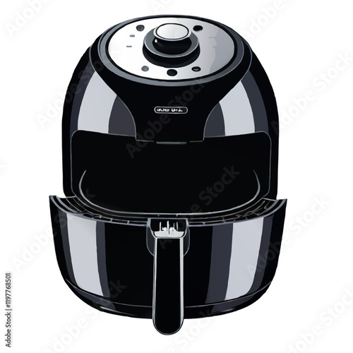 air fryer isolated vector illustration