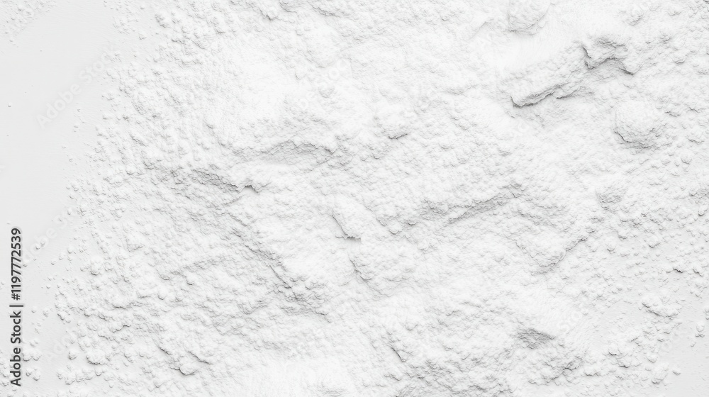 Obraz premium Detailed View of White Flour Texture: A Close-up of Baking Ingredient