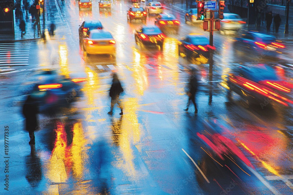 Obraz premium traffic in the city