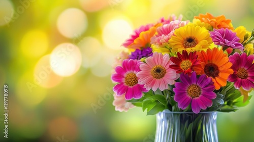 Wallpaper Mural Colorful flower bouquet in vase with soft light Torontodigital.ca