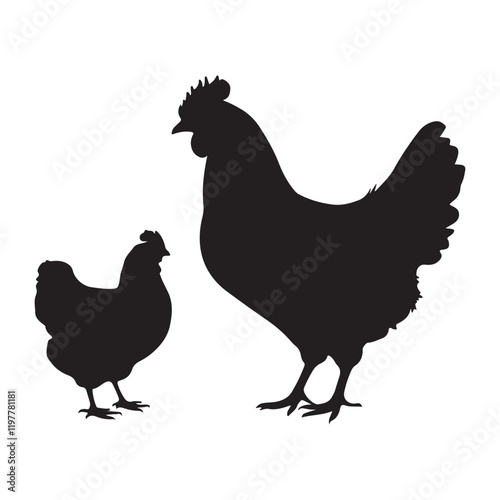  Hen vector icon Art & Illustration. hen vector, chicken vector. 