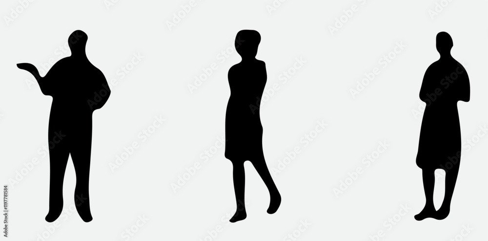 Dynamic Silhouette of a Man Walking in a Stylish and Modern Illustration Dynamic Silhouette of a Man Walking in a Stylish and Modern Illustration