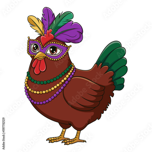 Mardi gras hen vector
