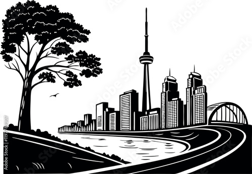 city silhouette vector