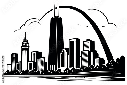 city silhouette vector