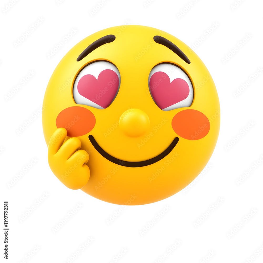 Fototapeta premium Heart Emoji - 3D Illustration