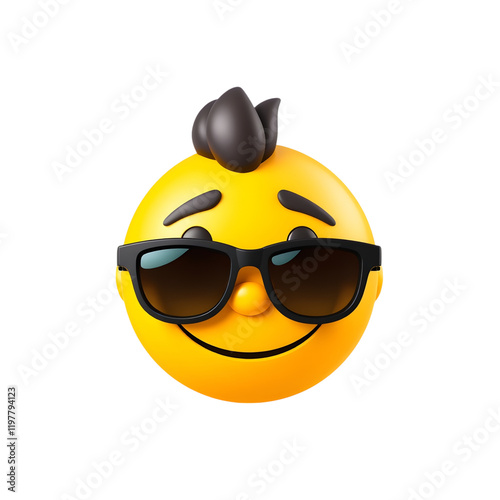 Happy and smile Emoji Face - 3D Illustration