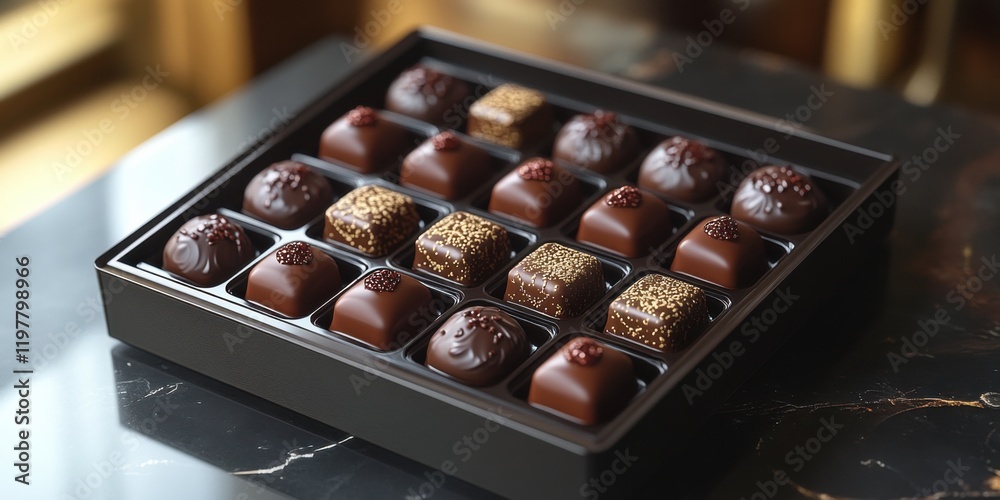 Assorted chocolate truffles on a slate background Assorted chocolate truffles on a slate background