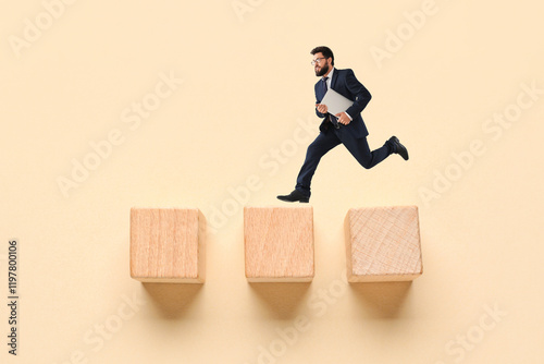 Wooden cubes with check mar...