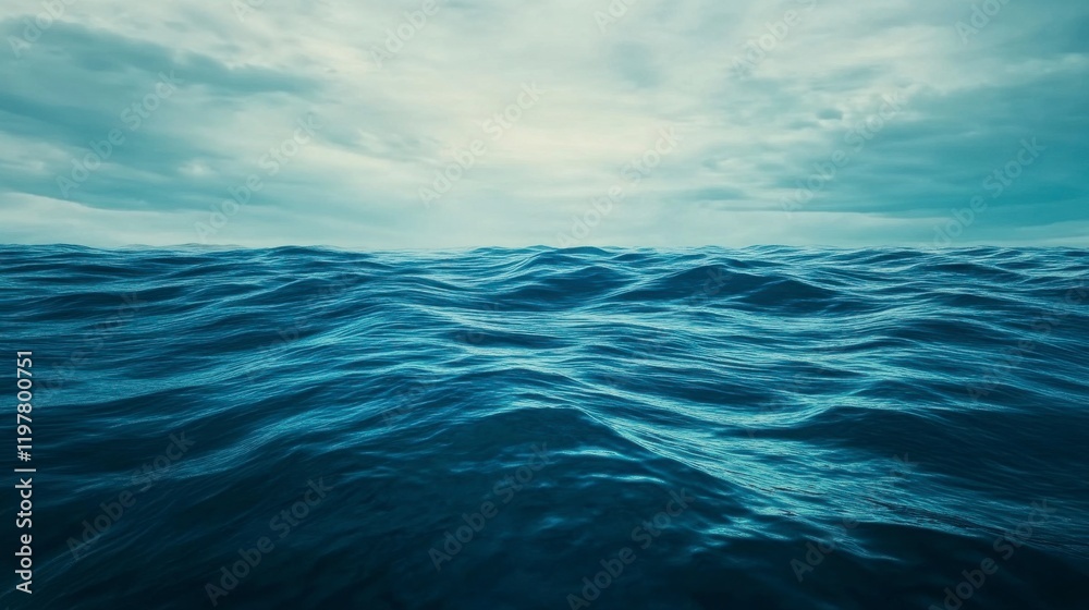 Obraz premium Awe-Inspiring Ocean Waves Under a Dramatic Sky: A Captivating Landscape