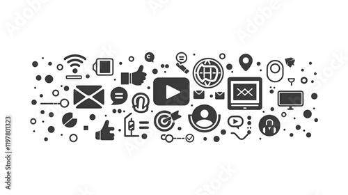 masseg icon monochrom vector