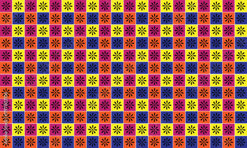 Floral box background Art & Illustration