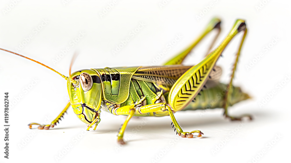 A Close-Up of a Green Grasshopper A Close-Up of a Green Grasshopper