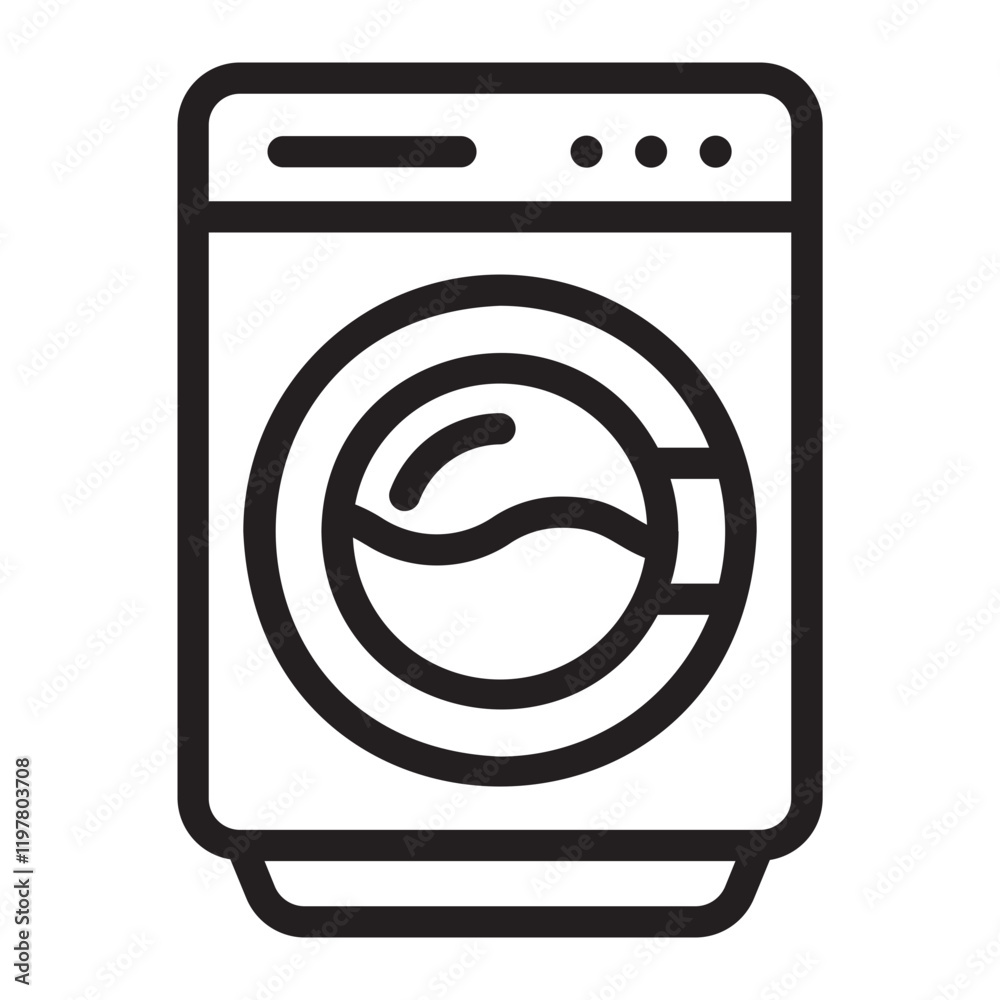 washing machine line icon washing machine line icon