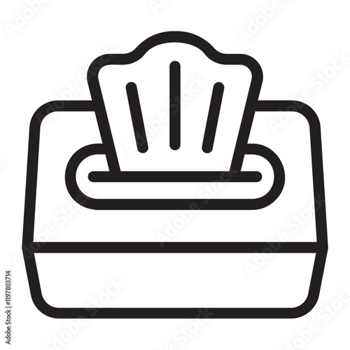 wet wipes line icon