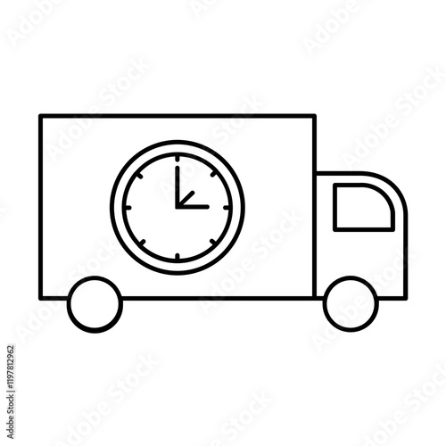 icon truck and time