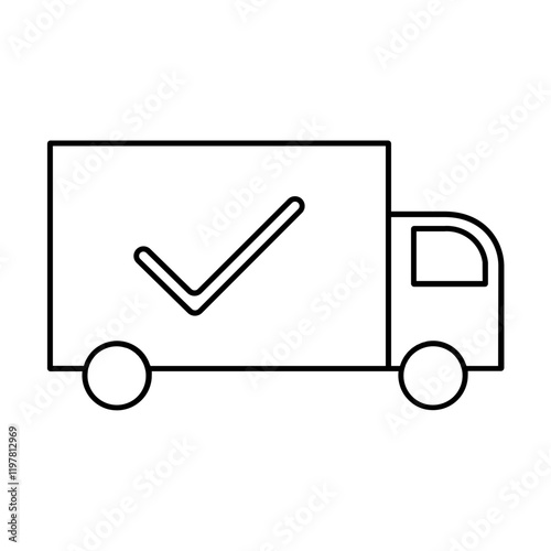 icon truck and checklist