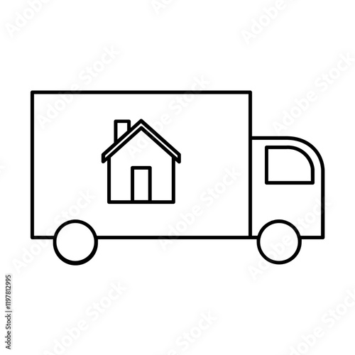 icon truck and home
