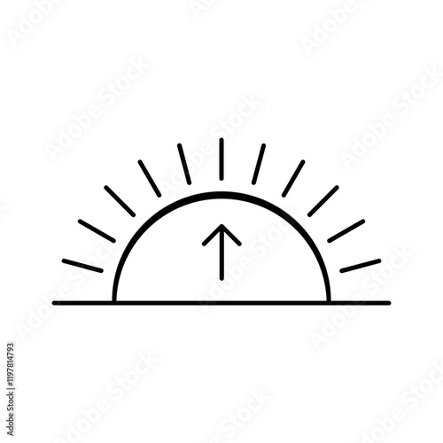 icon sun up