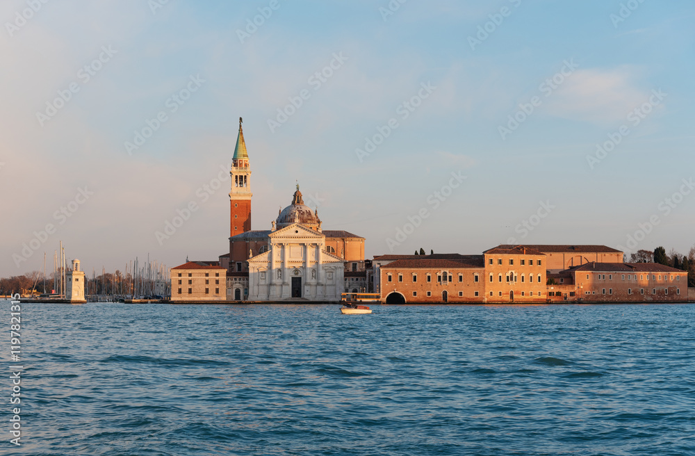 Church of San Giorgio Maggiore at sunset Church of San Giorgio Maggiore at sunset
