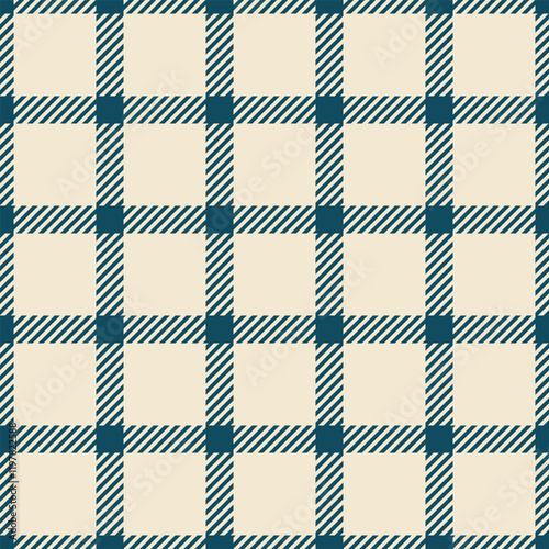 Product seamless texture pattern, romance background plaid textile. Paisley check tartan vector fabric in cyan and light colors.