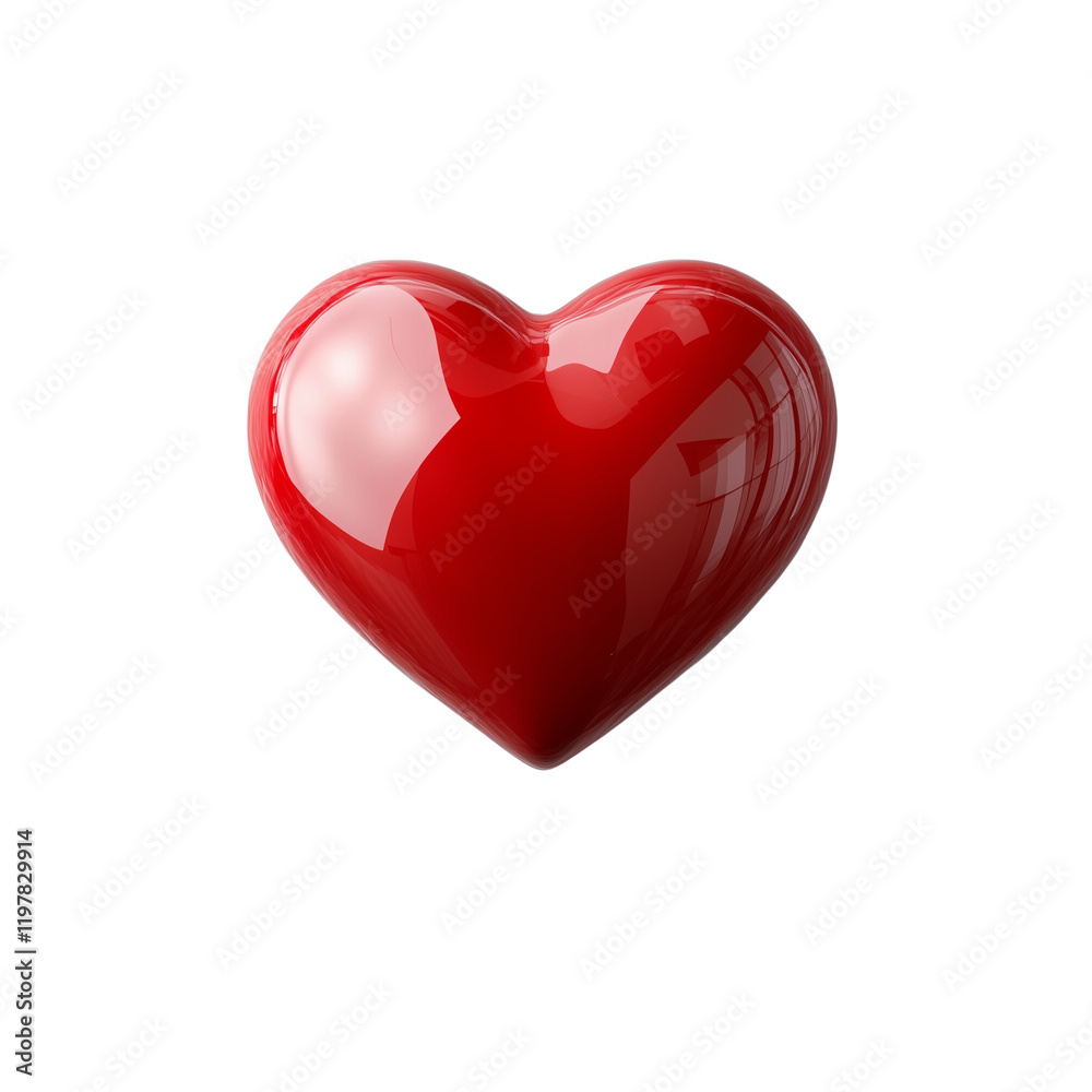 Red heart isolated on clear transparent background Red heart isolated on clear transparent background