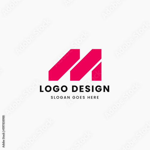 Creative M logo design for bussines