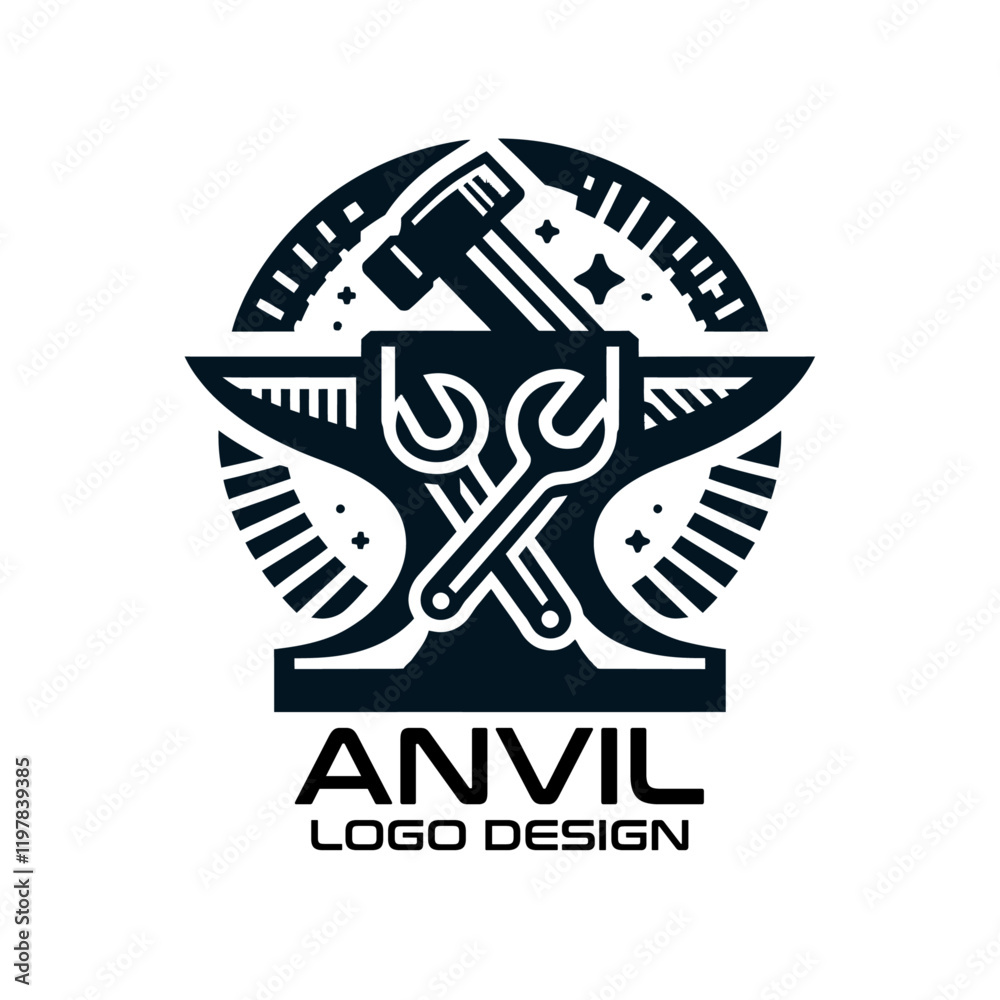 Fototapeta premium Anvil Vector Logo Design