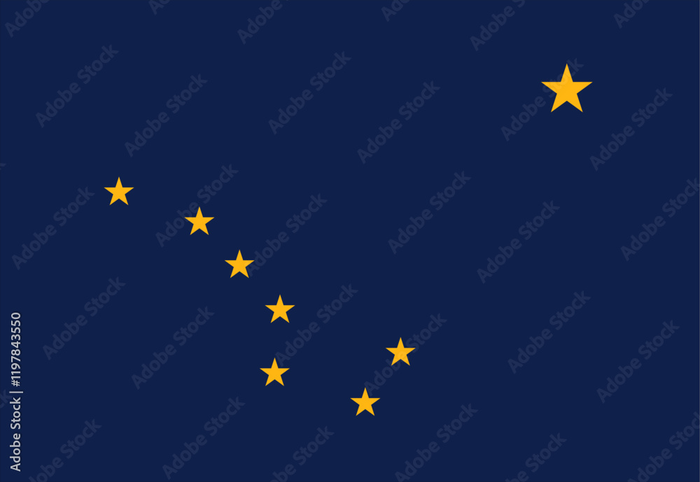 The flag of Alaska, a state in the USA, with accurate proportions and official colors. The flag of Alaska, a state in the USA, with accurate proportions and official colors.