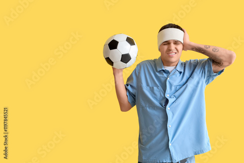 Young man with brain concus...