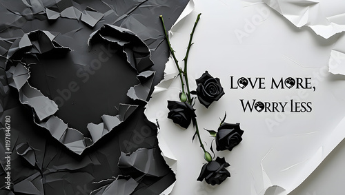 love more worry less. A sweet valentine msg  photo