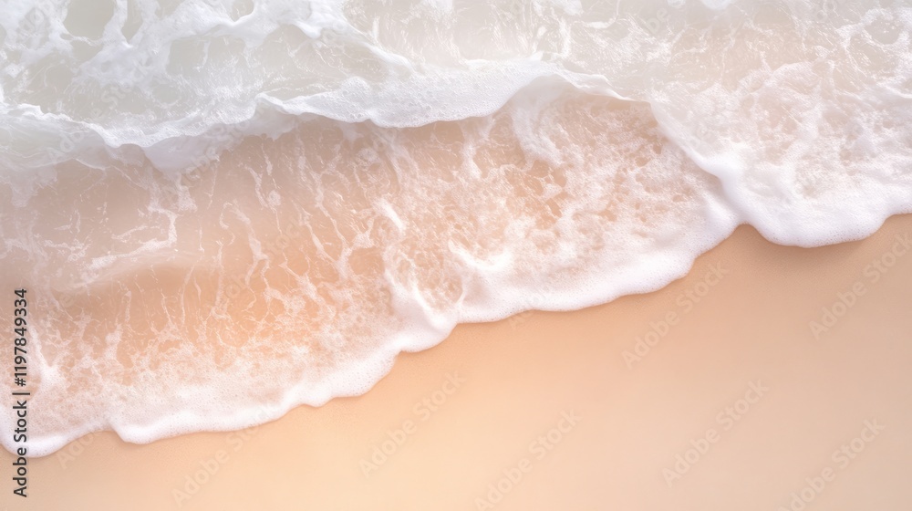 Fototapeta premium Gentle Waves on Soft Sand - Minimalist Coastal Background 7