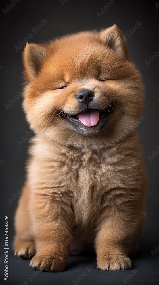 Happy puppy portrait, studio shot, dark background, pet adoption (1) Happy puppy portrait, studio shot, dark background, pet adoption (1)