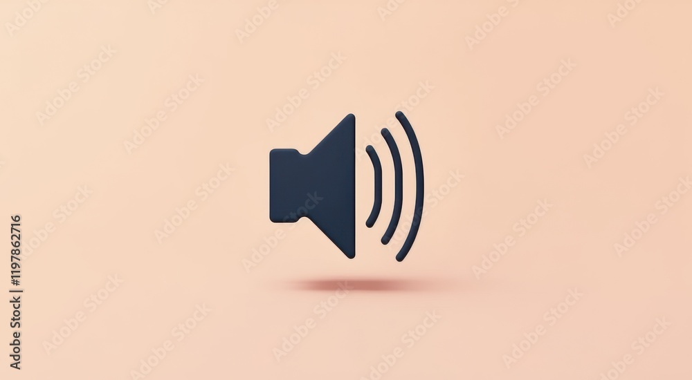 A close up of a speaker icon with a blur background A close up of a speaker icon with a blur background