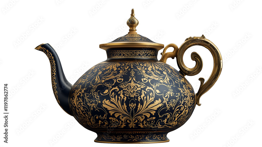 Eid Teapot From The Right Side on transparent background Eid Teapot From The Right Side on transparent background