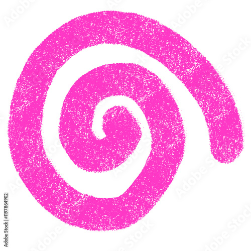 Pink circle curve line doodle crayon colorful arts kids hand drawn illustration