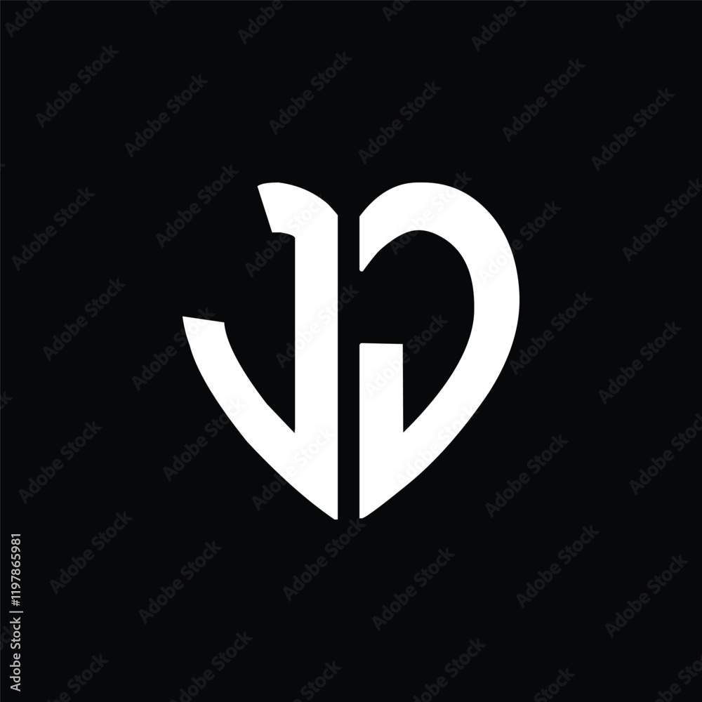 JJ letter logo creative design with vector graphic, JJ unique design JJ letter logo creative design with vector graphic, JJ unique design