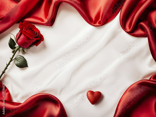 Elegant Red Roses, Satin Ribbon, and Fairy Light Glow for a Romantic Display