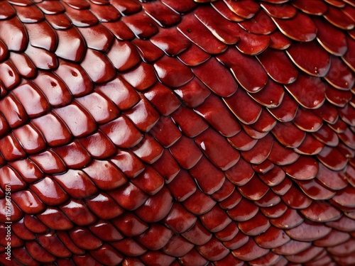 Iridescent Dragon Scales, Mythical Red Texture
