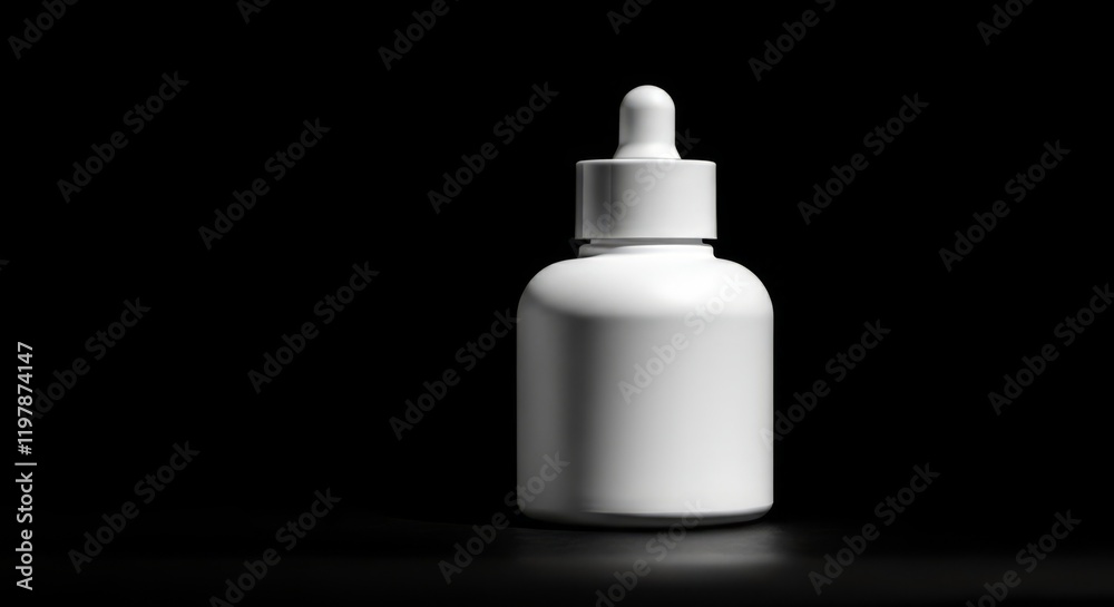 White bottle with a white cap