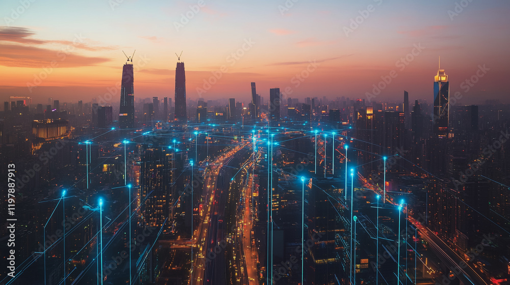 Abstract business man stands on the peak of success amid tall, innovative Smart city and graphs with statistics to analyze business potential and predict future developments in company growth. Abstract business man stands on the peak of success amid tall, innovative Smart city and graphs with statistics to analyze business potential and predict future developments in company growth.