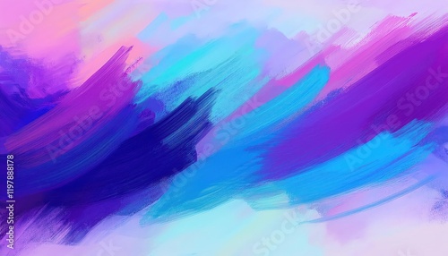 Vivid Abstract Artwork A Swirling Splash of Blue and Purple Brush Strokes Creating a Bold, Expressive, and Striking Artistic Backdrop for Contemporary Art Lovers photo